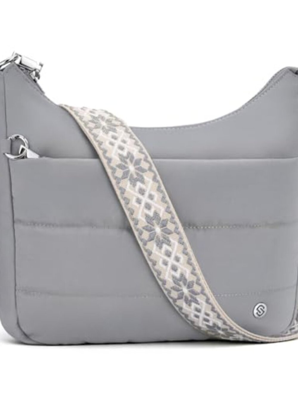 Anti Theft Crossbody Purse Quilted Nylon RFID Blocking Hobo Bag